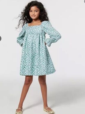 Janie and Jack Leopard Twill Dress Tween Size 18